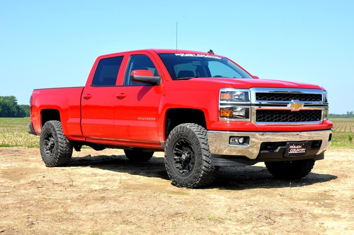 Rough Country 2" Red Aluminum Leveling Kit for 07-18 Chevy/GMC 1500-1313