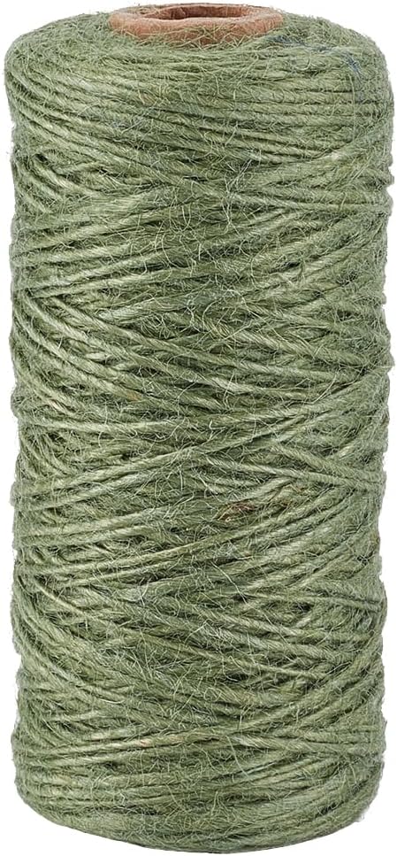 328 Feet/100M 1mm Jute Twine String Garden Rope Jute Cord 1 Ply Sea Green Craft Jewelry Beading Cord Thread for