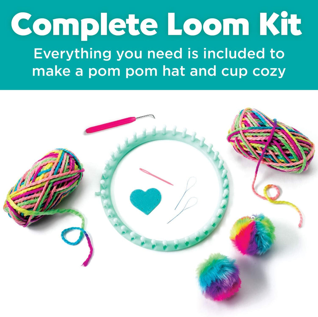 Quick Knit Loom Kit - Knitting Kit for Kids, Make Your Own Pom Pom Hat and Accessories, Knitting Loom Crafts for Kids