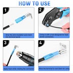 Nilight 140PCS Heat Shrink Piggy Back Spade Terminals Connectors