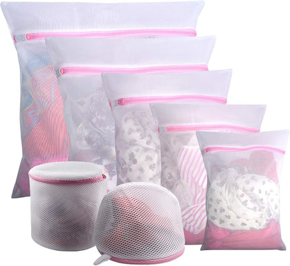 Mesh Laundry Bags for Delicates Durable Protective Wash Bags | Travel Storage Bags for Intimates Lingerie, 7PCS