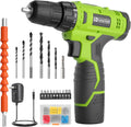 Cordless Drill Set,12V Power Drill Set with Battery and Charger, Electric Driver/Drill Bits, 3/8'' Keyless Chuck,21+1
