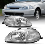 For 1996 1997 1998 Honda Civic [Halogen Type] Headlight Assembly Set