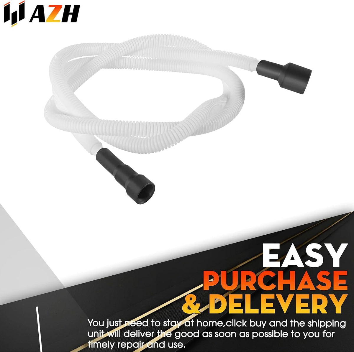 Drain Hose Replacement For Frigidaire PLD4375RFC2 FBD2400KW9B PLDB998AC1 GLD2445RFB0 FFID2426TD4A FFBD2406NS5A LFBD2409LB0B FFBD2406NS7B Dishwasher