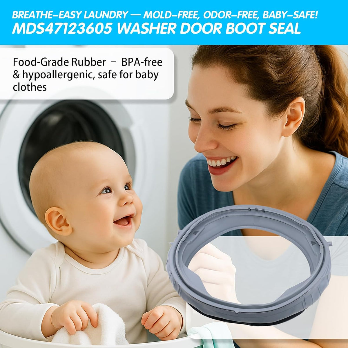 WM3470HWA WM3575CW WM3570HWA WM3770HWA MDS47123605 Washer Door Boot Seal