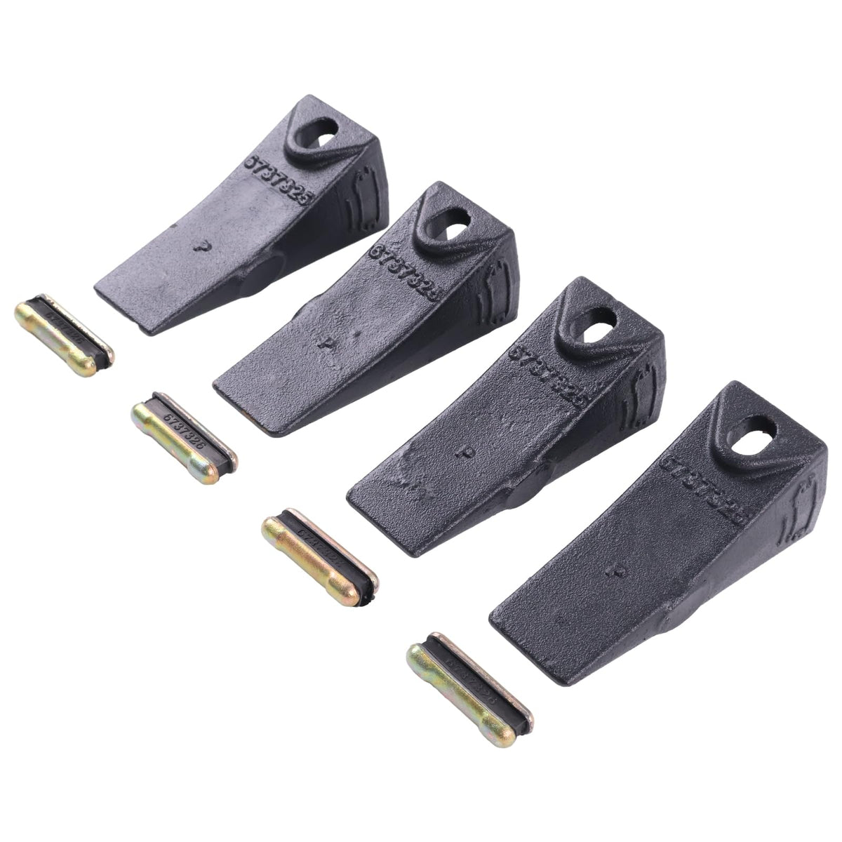 4X 7107320 6737325T Dirt Bucket Tooth for Bobcat Mini Excavators 6737325