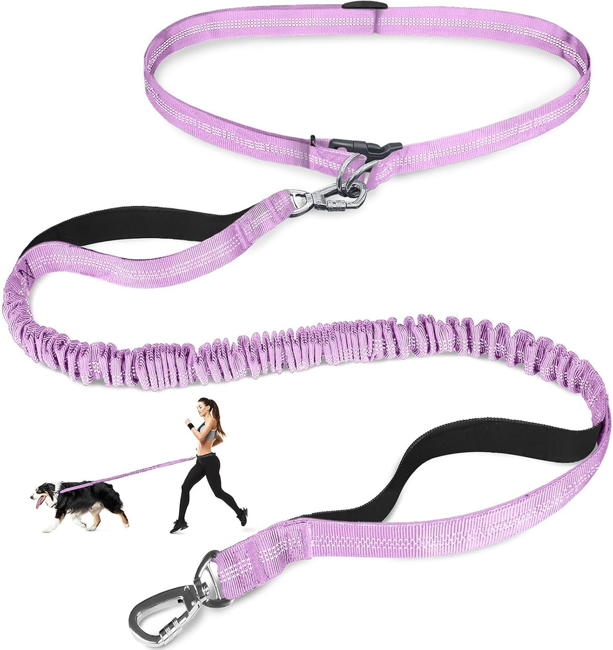 Hands Free Dog Leash,Adjustable Waist Leash for Dog,4.2-6.7 Feet