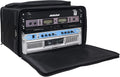 Portable 6U Rack Bag, Soft Rack Case with 14" Rackable Depth, Plywood Rack Frame, Shoulder Strap, Accessory Pocket