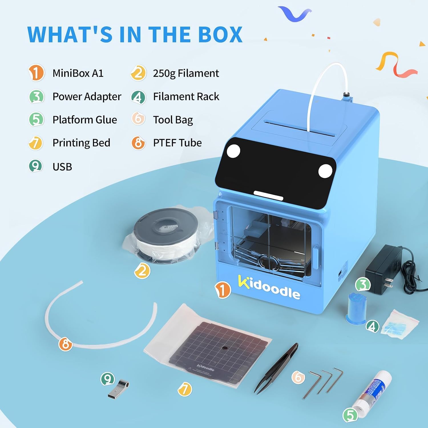 Kidoodle 3D Printer for Kids - Toy 3D Printers, Huge Toy Library Weekly Update, Wi-Fi & App Control, Up to 600mm/s