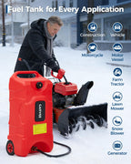 16 Gallon Gas Can, Fuel Tank Container with 10 FT Manual Siphon Pump