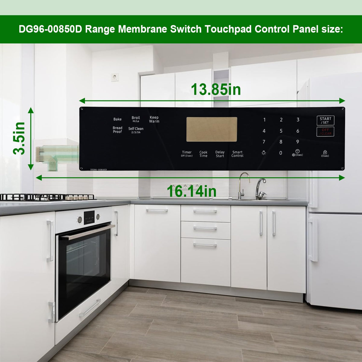 Upgraded DG96-00850D Range Membrane Switch Touchpad Control Panel