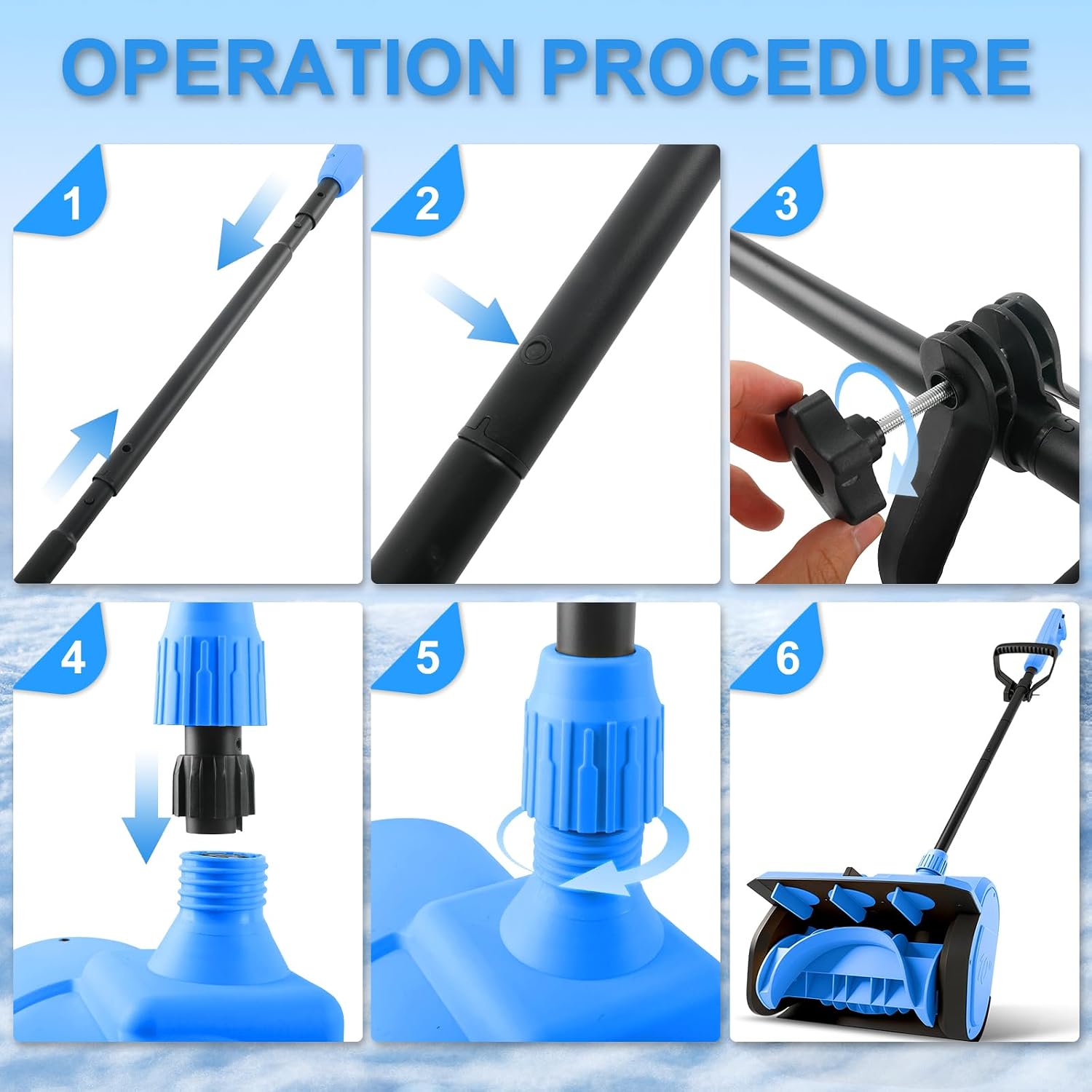 Snow Shovel for Makita 18V Battery, 1200W Brushless Electric Snow Blower, 10" Wide & 6" Deep Clearing, Adjustable