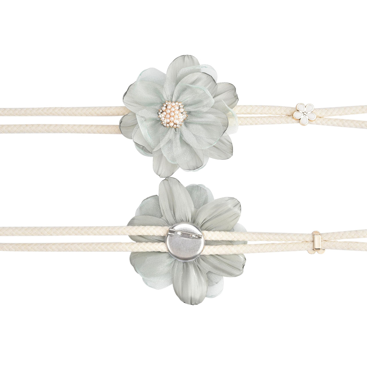 Lotus Flower Curtain Tiebacks Holdbacks, Green