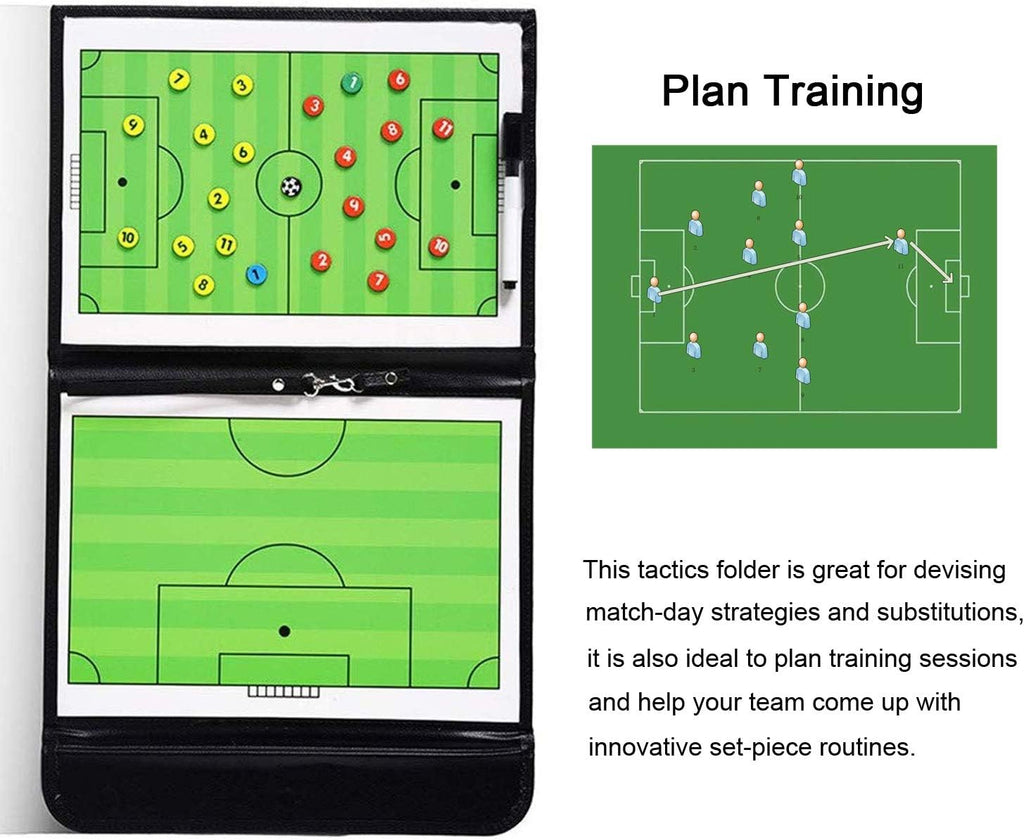 Soccer Coaching Board Soccer Coaches Clipboard Tactical Magnetic Board Kit,Portable Strategy Coaches Board with Dry