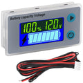 RV Battery Monitor 12V - Golf Cart Battery Meter 10-100V, Digital Voltmeter Temperature Gauge for Car Marine DIY Project