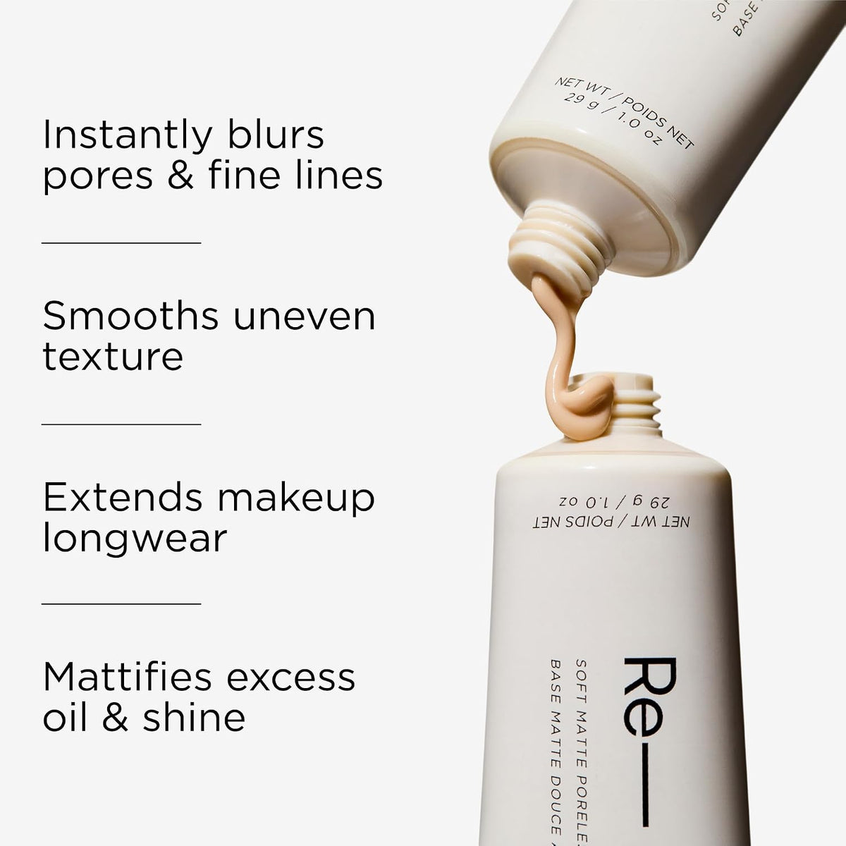 Re-fine Soft Matte Poreless Face Primer, Vitamin C & E, 1 Oz