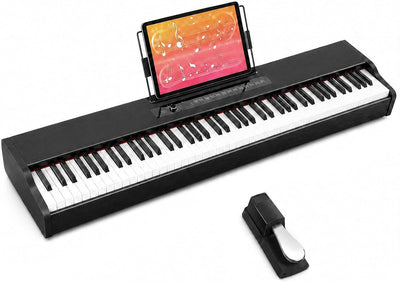 MOSEN 88-Key Weighted Hammer Action Portable Digital Piano Set, 128 Tones | 100+ Rhythms & 88 Demo Songs, Sustain