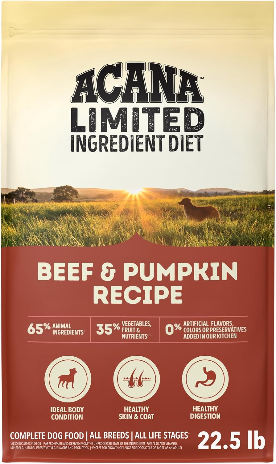 Singles Limited Ingredient High Protein Dry Dog Food Beef 22.5lb Bag