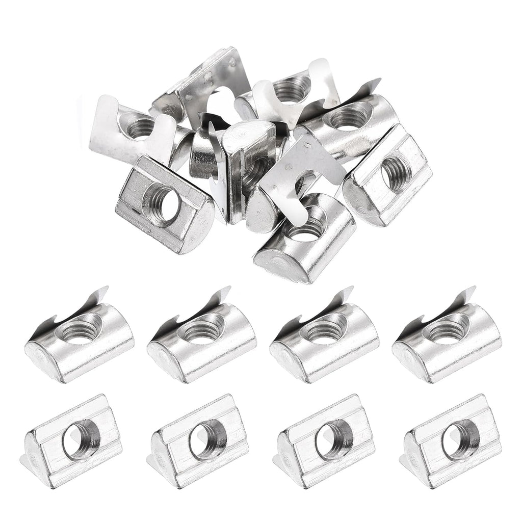 uxcell 30Pcs M8 T Nuts Roll in Spring T Nut 4040 Series W/Spring Sheet