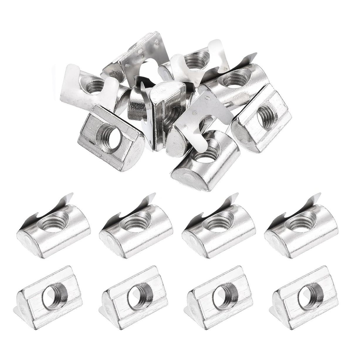uxcell 30Pcs M8 T Nuts Roll in Spring T Nut 4040 Series W/Spring Sheet