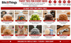 4 Inch Red Twist Ties - 2000 Count | Paper Coated Wire Bag Ties | Bread Bags, Bakery, Candy, Coffee & Food Packaging