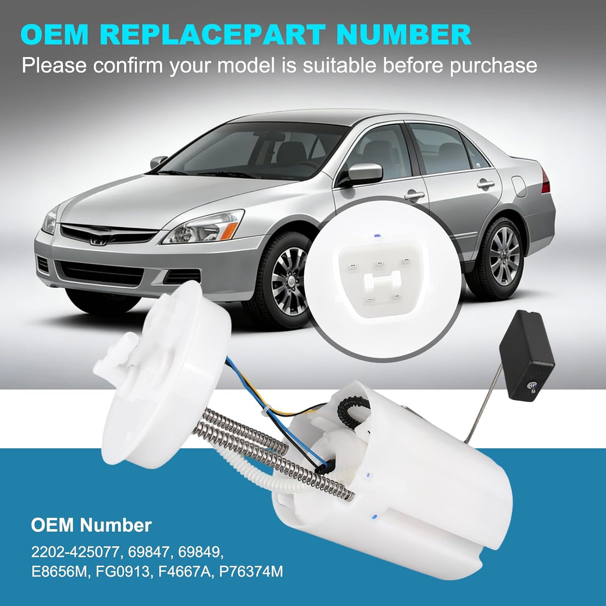 OTO-K Electric Fuel Pump Module Assembly Compatible with Honda Accord