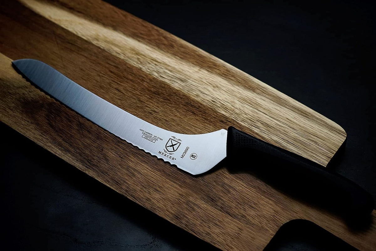 M23890 Millennia Black Handle, 9-Inch Offset Wavy Edge, Bread Knife