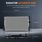 OCPTY 2951 Engine Radiator Compatible with for Dodge Avenger 2008-2014