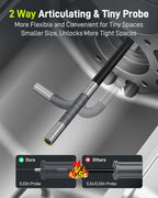Anykit 210° Two-Way Articulating Borescope, 0.22in Slim Probe Endoscope
