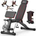 Adjustable Weight Bench for Home Gym, 1000 LBS Capacity, Foldable Incline Decline Flat Workout Bench with Leg