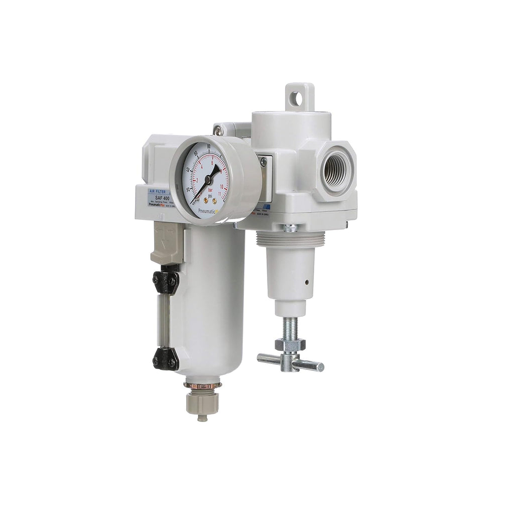PneumaticPlus SAU420T-N06G-MEP Air Filter Regulator Combo, 3/4" NPT