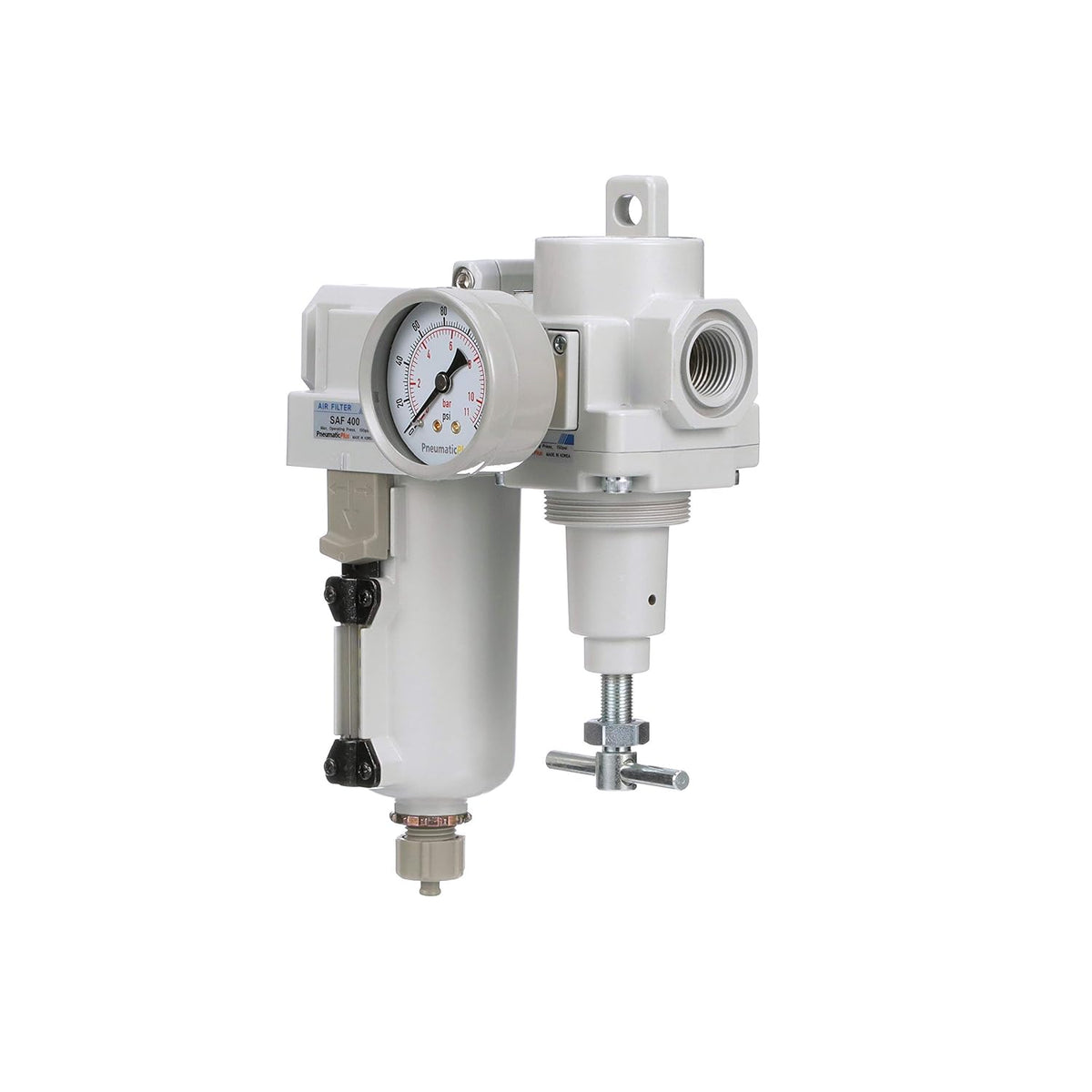 PneumaticPlus SAU420T-N06G-MEP Air Filter Regulator Combo, 3/4" NPT