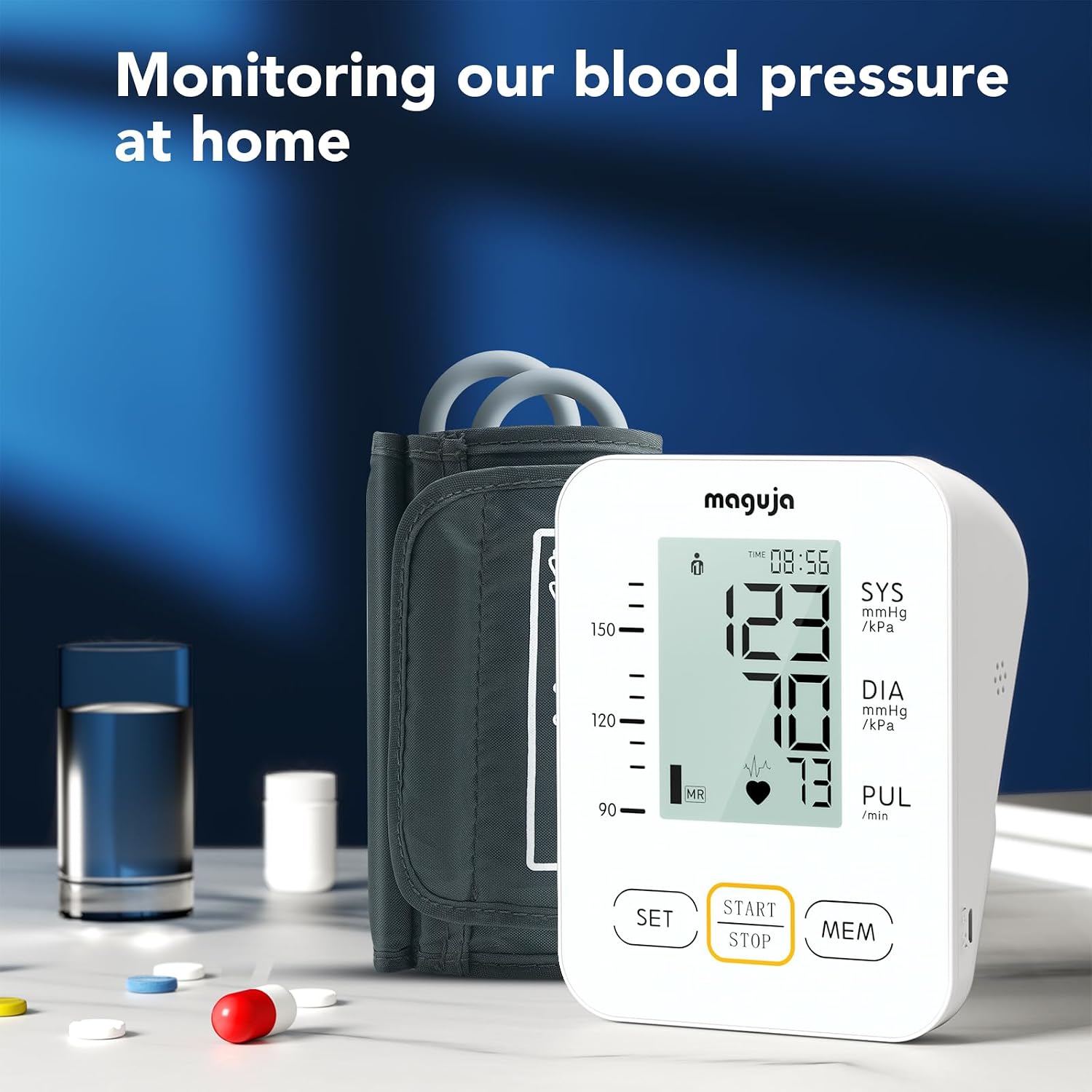 Blood Pressure Monitors with Large Blood Pressure Cuff for Home Use