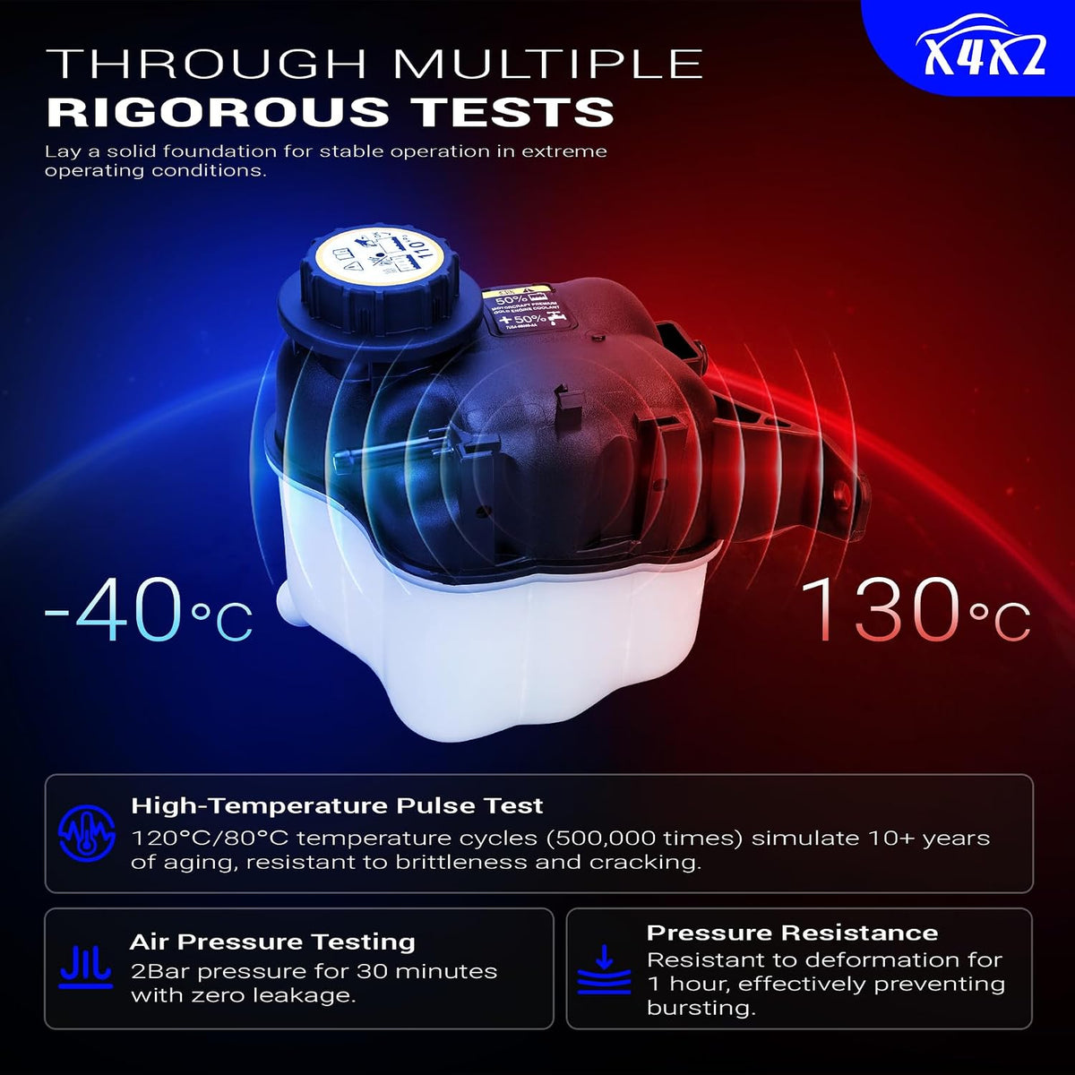 X4XZ 603-364 Coolant Overflow Reservoir Tank with Cap Replaces# AG1Z8A080A
