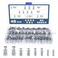 Button Rivet Locking Nuts Set, M4 M5 M6 M8, Flower Nuts Bolts