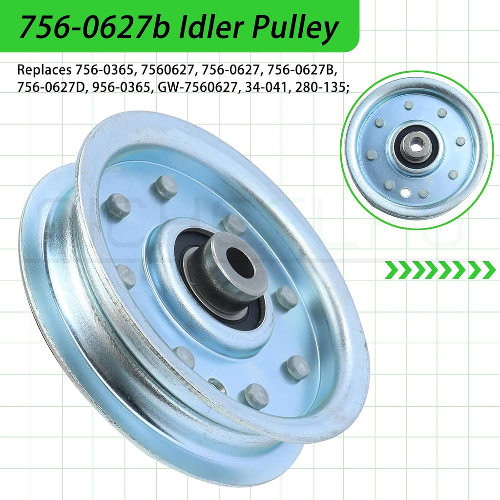 756-0627D Idler Pulley for Cub Cadet LT1045 LT1046 LT1500 Decks