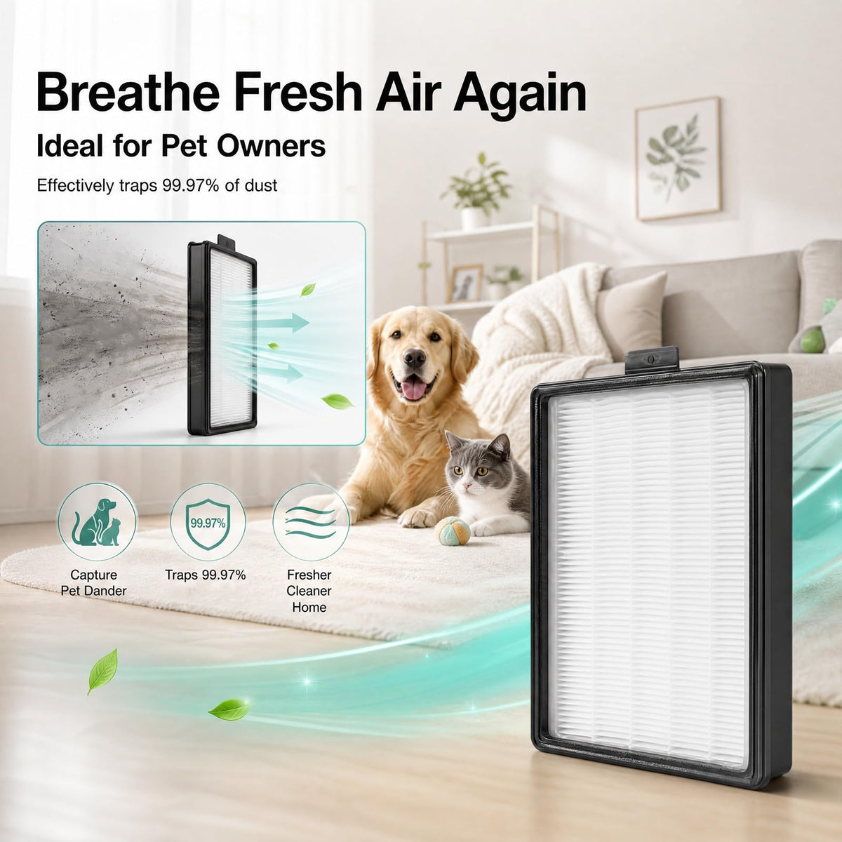 HEPA Filter Kits for Rainbow for Rexair E Series and E2 Series(2Pcs)