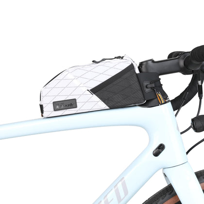 Bike Top Tube Bag Bicycle Front Frame Bag Waterproof Bike Bag 1.2L with Dual Side Mesh Pockets Perfect for MTB Road