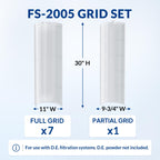 DE Filter Grid Set for FNS Plus 60, DE6020 & DEL/DEV60, 60 sq ft