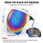 Full Face Visor Protection, Wraparound Sun Protection Face Shield for Men