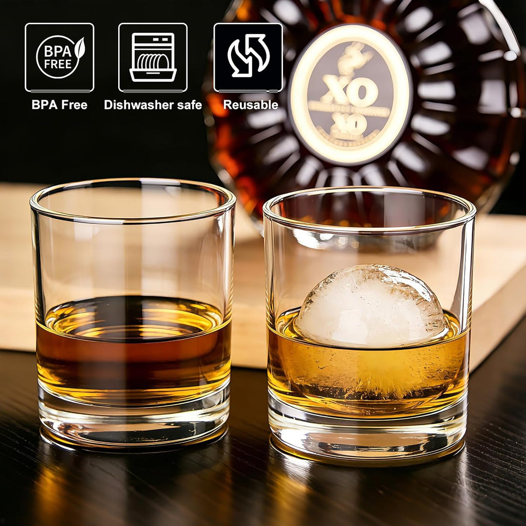 11oz Whiskey Glasses,Heavy Base Rocks Glasses Set of 12
