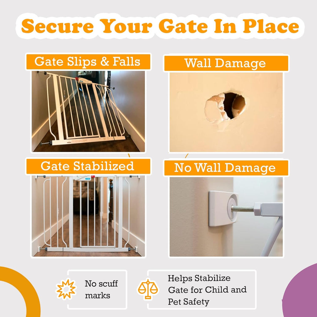 Baby Gate Wall Protector (Made in USA) Protects Walls and Doorways from Pet Gates - for Pressure Mounted Indoor