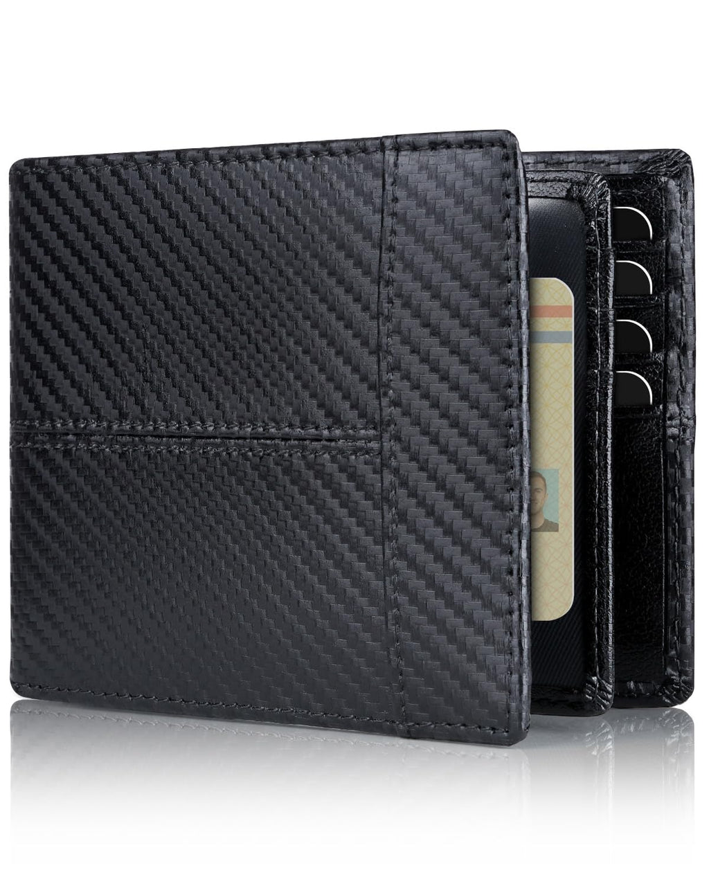 Mens Wallet Rfid Blocking Leather Wallet for Men Bifold Wallets