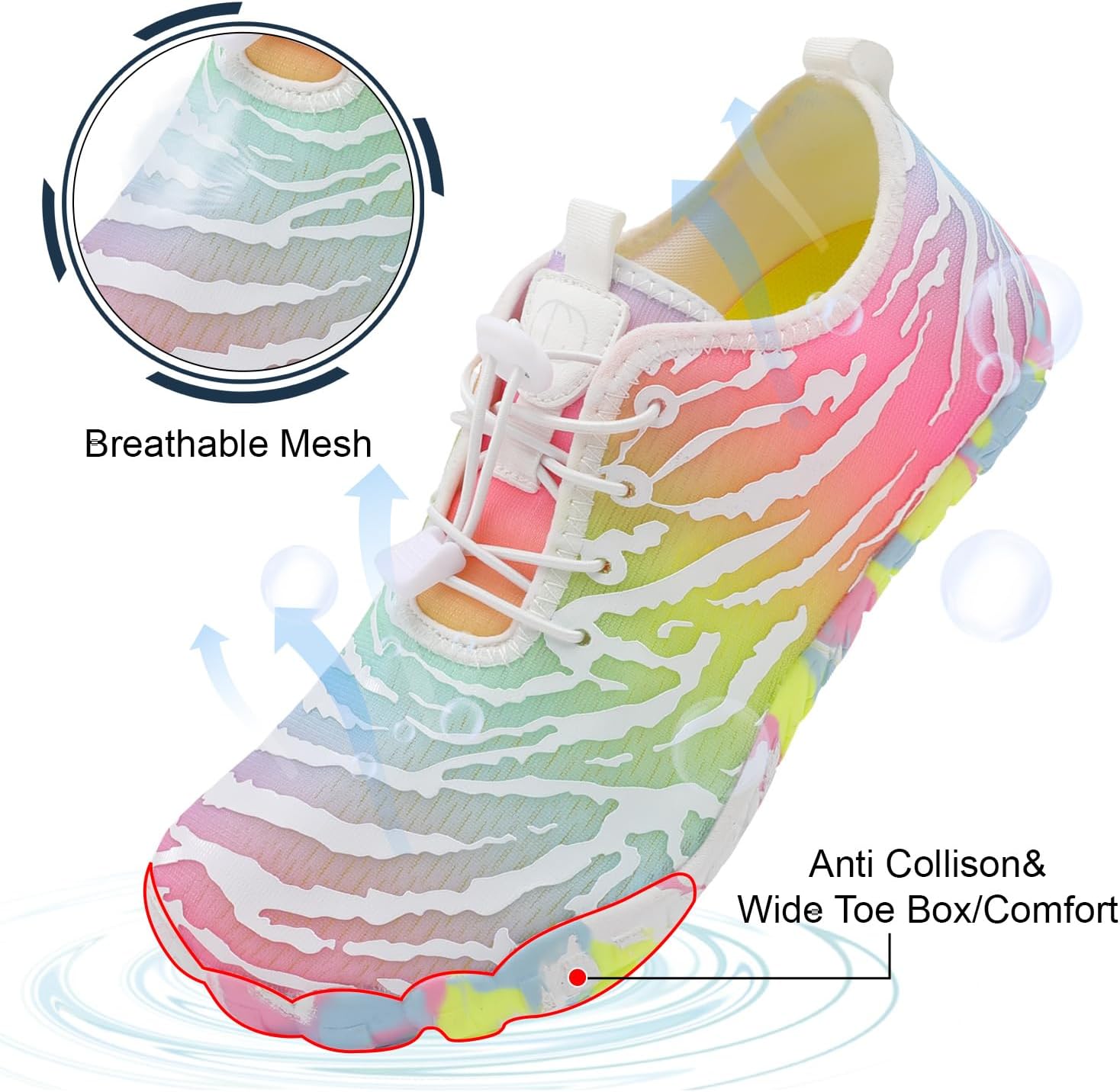 Swim Water Shoes for Women Men Quick Dry Barefoot Aqua Sneakers Shoe for Beach Hiking Diving Boating River Outdoor