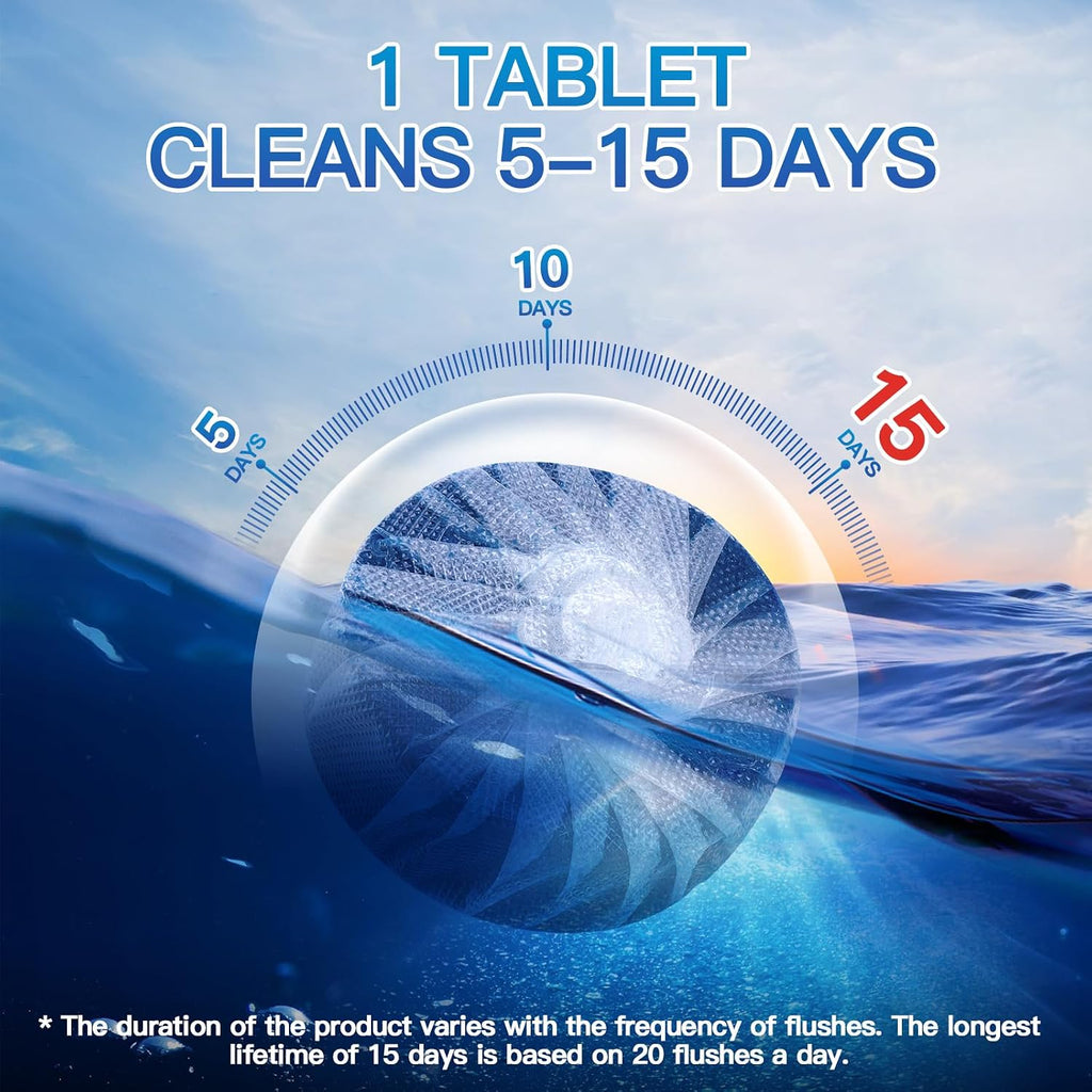 Toilet Bowl Cleaner Tablet, Commercial Bathroom Cleaners, 50 Pack