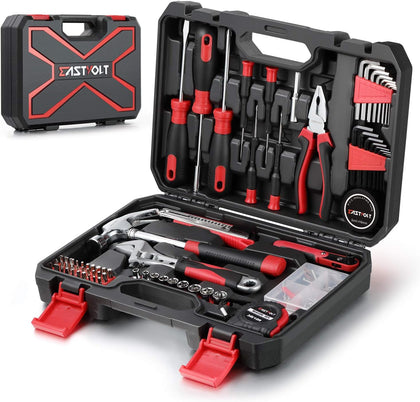 128-Piece Home Repair Tool Set, Tool Sets for Homeowners, General Household Hand Tool Set with Storage Toolbox