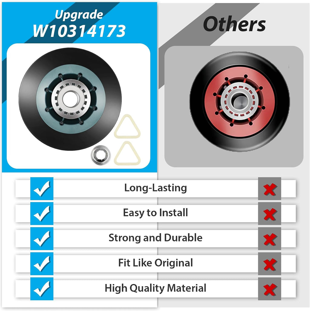 WPW10314173 W10314173 Dryer Drum Support Roller Kit