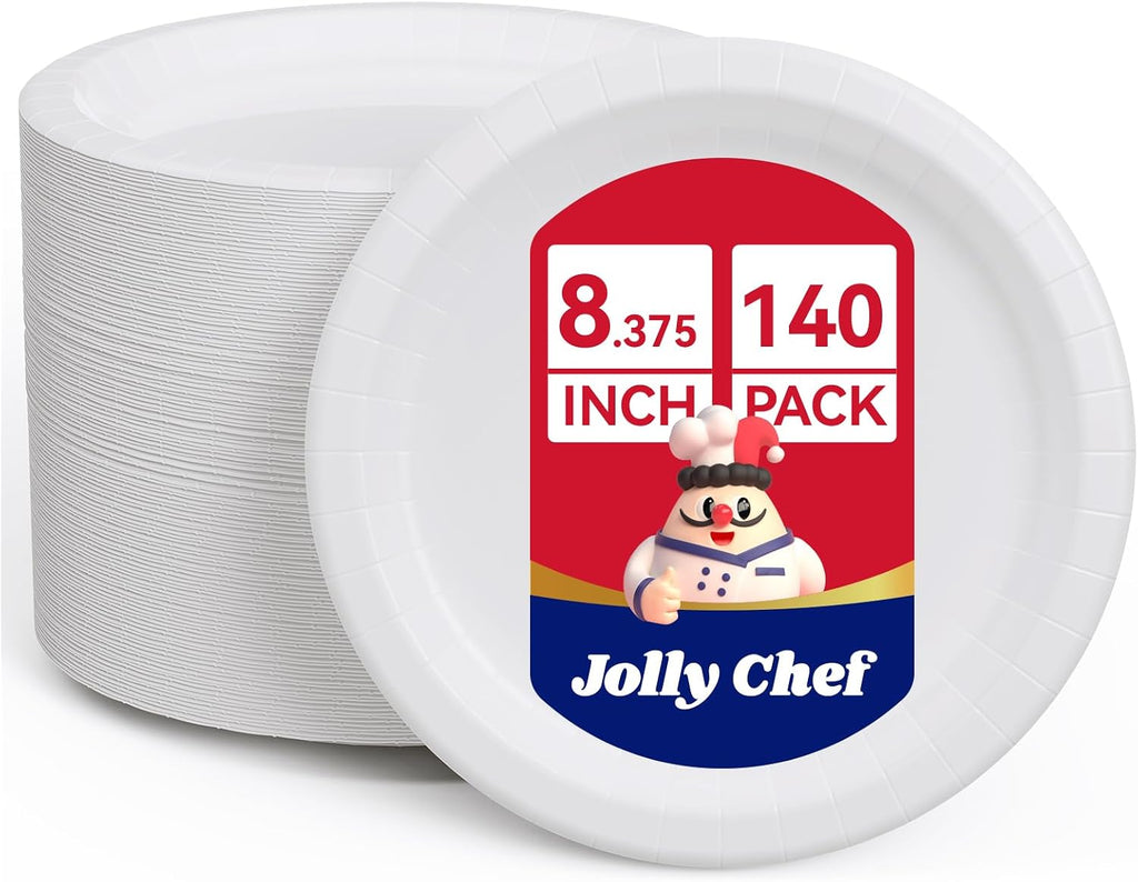 8.37 inch Disposable Paper Plates 140 Count