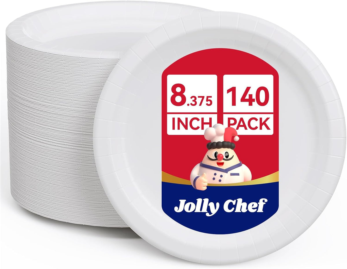 8.37 inch Disposable Paper Plates 140 Count