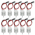 10-Pack Type 130 DC Motor, 1.5V-6V, Pre-Wired